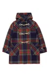 Max & Co Plaid-check Pattern Wool Coat In Blue