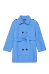 Max & Co Technical Cotton Trench Coat In Blue