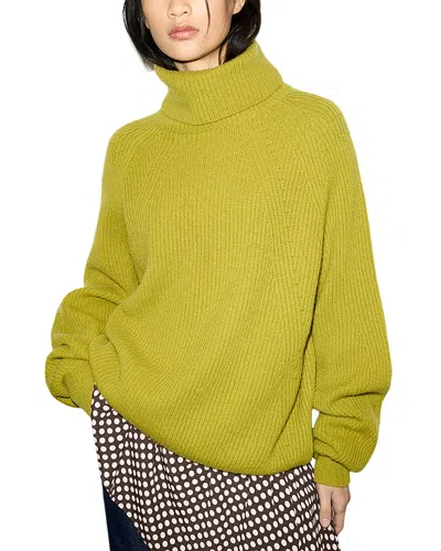 Max & Co . Wool-cashmere Rollneck Sweater In Green