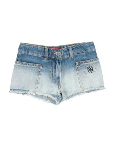 Max & Co Babies' . Toddler Girl Denim Shorts Blue Size 6 Cotton