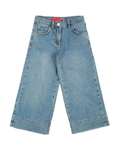Max & Co Babies' . Toddler Girl Jeans Blue Size 6 Cotton, Elastane