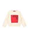 Max & Co Babies' . Toddler Girl Sweatshirt Ivory Size 6 Cotton, Elastane In Neutral