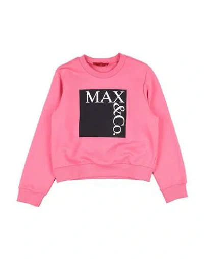 Max & Co Babies' . Toddler Girl Sweatshirt Magenta Size 4 Cotton, Elastane In Pink