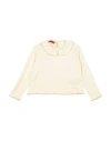 Max & Co . Toddler Girl T-shirt Cream Size 6 Cotton, Metallic Fiber In Neutral