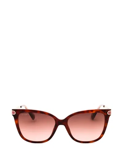 Max & Co Tortoiseshell-effect Cat-eye Sunglasses In Brown