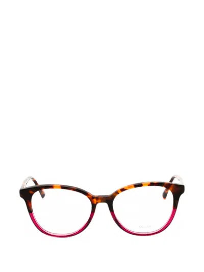 Max & Co Tortoiseshell-effect Round-frame Glasses In Multi