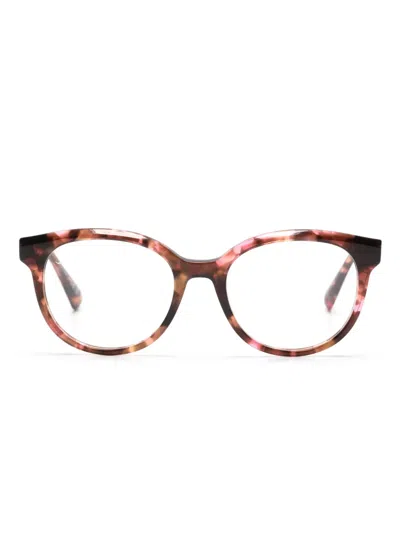 Max & Co Tortoiseshell-effect Round-frame Glasses In Multi