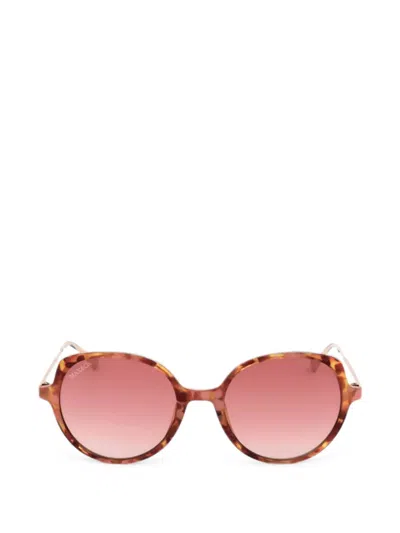 Max & Co Tortoiseshell-effect Round-frame Sunglasses In Brown