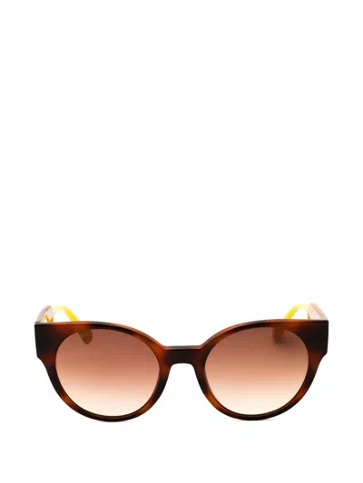 Max & Co Tortoiseshell-effect Round-frame Sunglasses In Brown