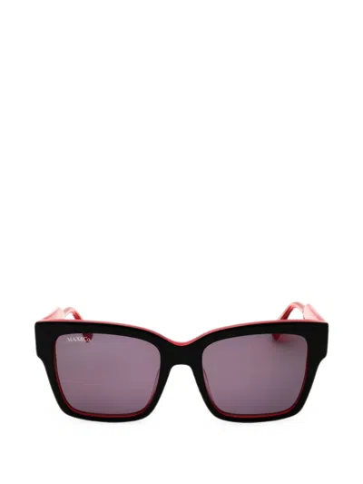 Max & Co Tortoiseshell-effect Square-frame Sunglasses In Brown
