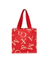 Max & Co Tote Bag With Oversized Logo Lettering In Red