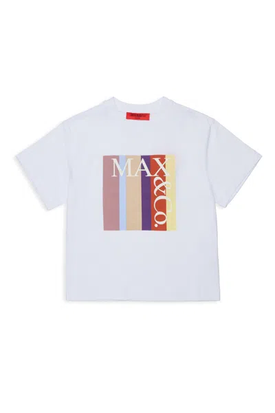 Max & Co Kids' Logo-print T-shirt In White