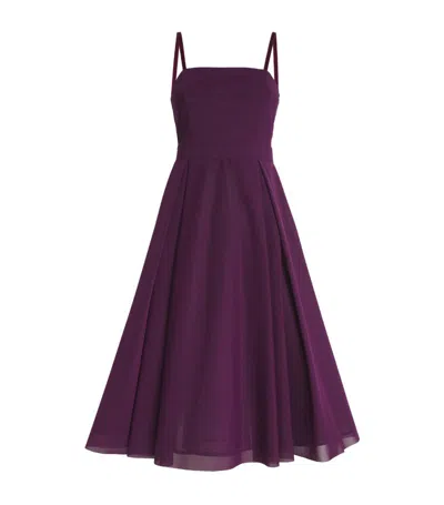 Max & Co Tulle Sleeveless Midi Dress In Purple