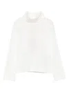 Max & Co Turtleneck Long-sleeve Top In White