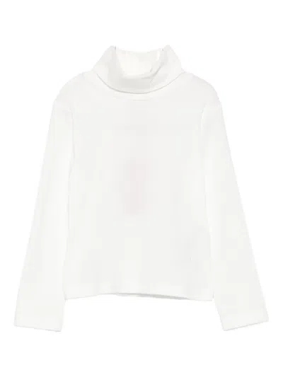 Max & Co Kids' Turtleneck Long-sleeve Top In White