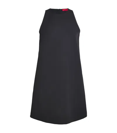 Max & Co Twill Tunic Mini Dress In Black