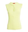Max & Co Twist-detail Tank Top In Yellow