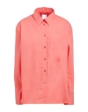 MAX & CO MAX & CO. VELOURS WOMAN SHIRT CORAL SIZE 10 COTTON