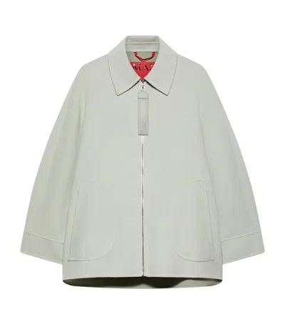 Max & Co . Virgin Wool A-line Coat In Green