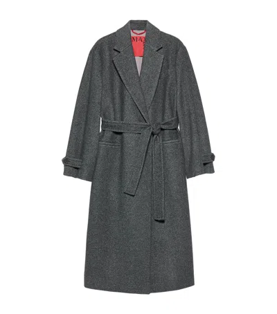 Max & Co . Virgin Wool Belted Coat In Black