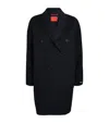 Max & Co Virgin Wool Double-breasted Coat In Black
