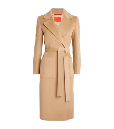 Max & Co Virgin Wool Runway Coat In Camel | ModeSens