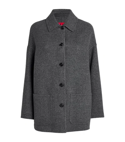 Max & Co Virgin Wool Short Coat In Black