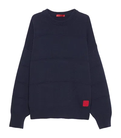 Max & Co . Virgin Wool Sweater In Blue