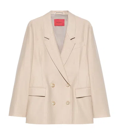 Max & Co . Virgin Wool-blend Blazer In Nude