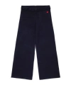 Max & Co Heart-embroidered Wide-leg Trousrers In Black