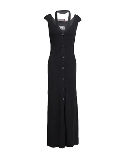 Max & Co . With Lps Woman Maxi Dress Black Size L Viscose, Polyamide, Elastane