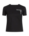 Max & Co . With Lps Woman T-shirt Black Size Xl Cotton, Elastane In Black