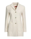 Max & Co . Woman Blazer Beige Size 4 Polyester, Viloft, Elastane In White