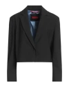 Max & Co . Woman Blazer Black Size 10 Polyester, Virgin Wool, Elastane