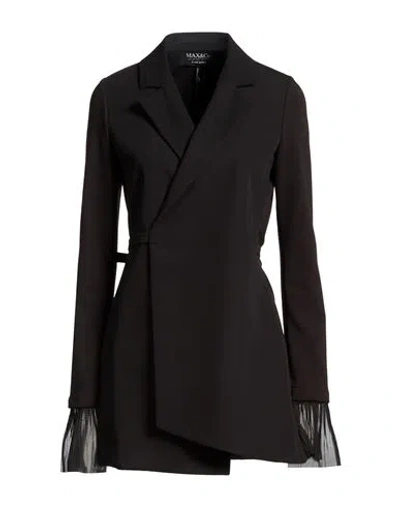 Max & Co . Woman Blazer Black Size 2 Polyester, Viscose, Elastane