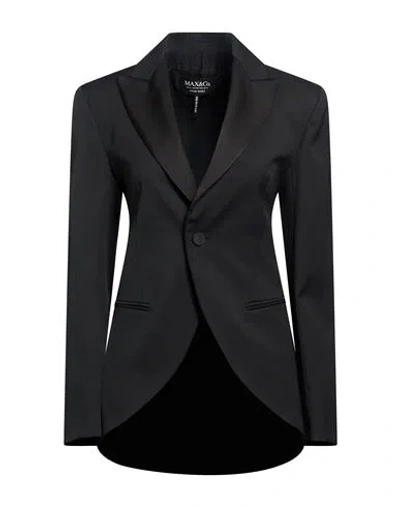 Max & Co . Woman Blazer Black Size 2 Polyester, Wool, Elastane