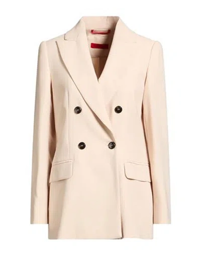 Max & Co . Woman Blazer Ivory Size 2 Polyester In Multi