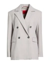 Max & Co . Woman Blazer Light Grey Size 2 Polyester, Virgin Wool, Elastane In Gray