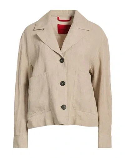 Max & Co . Woman Blazer Sand Size 0 Linen In Neutral