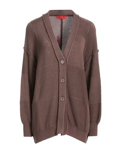 Max & Co . Woman Cardigan Chocolate Brown Size Xs Cotton