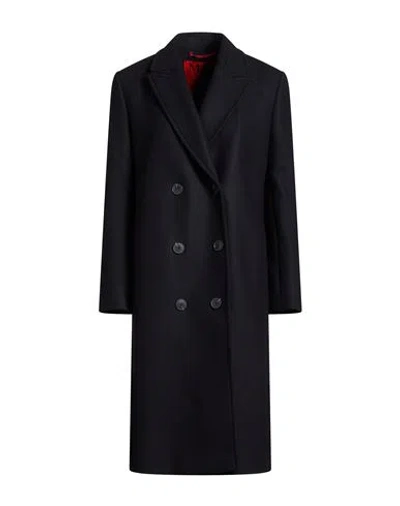 Max & Co . Woman Coat Midnight Blue Size 6 Virgin Wool, Polyamide