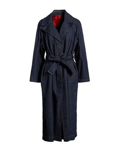 Max & Co . Woman Denim Outerwear Blue Size Xs Cotton, Elastane