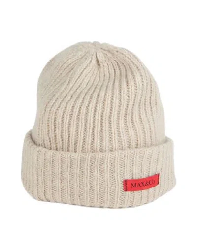 Max & Co . Woman Hat Beige Size 6 ⅞ Wool, Cashmere, Polyamide