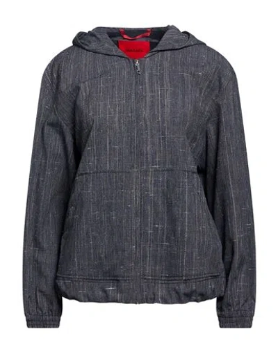Max & Co . Woman Jacket Blue Size 8 Synthetic Fibers, Virgin Wool, Viscose, Cotton, Elastane