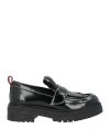 Max & Co . Woman Loafers Black Size 7 Polyester, Polyurethane Coated