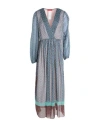 Max & Co . Woman Maxi Dress Blue Size 10 Polyester In Blue