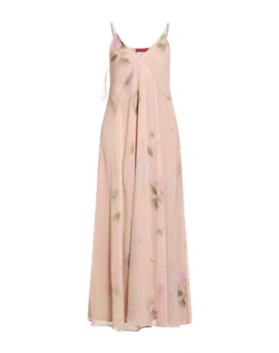 Max & Co . Woman Maxi Dress Blush Size 4 Polyester In Pink