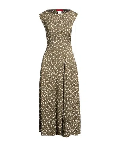 Max & Co . Woman Maxi Dress Military Green Size 2 Viscose