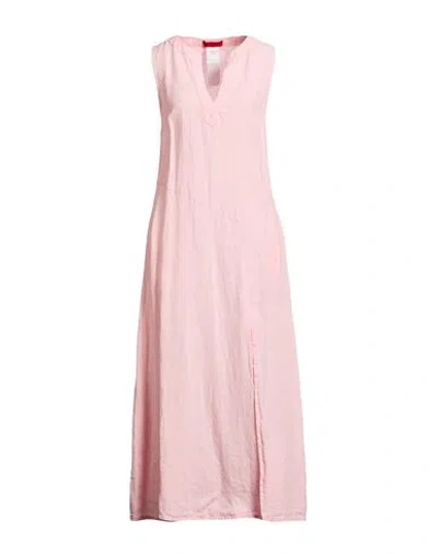 Max & Co . Woman Maxi Dress Pink Size 10 Linen