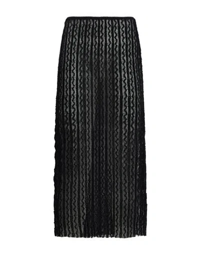 Max & Co . Woman Maxi Skirt Black Size Xl Polyamide, Elastane